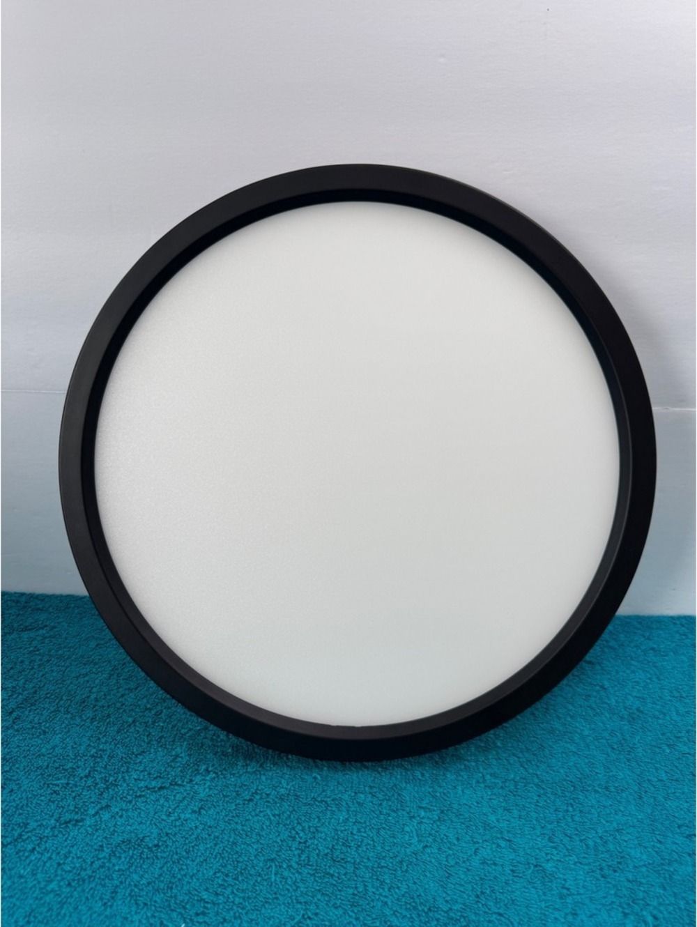 Interred 13in Modern Matte Black Round LED Ceiling Light Fixture Minimalist